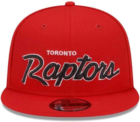 New Era Men’s NBA Toronto Raptors Evergreen Script 9FIFTY Snapback Hat – Red