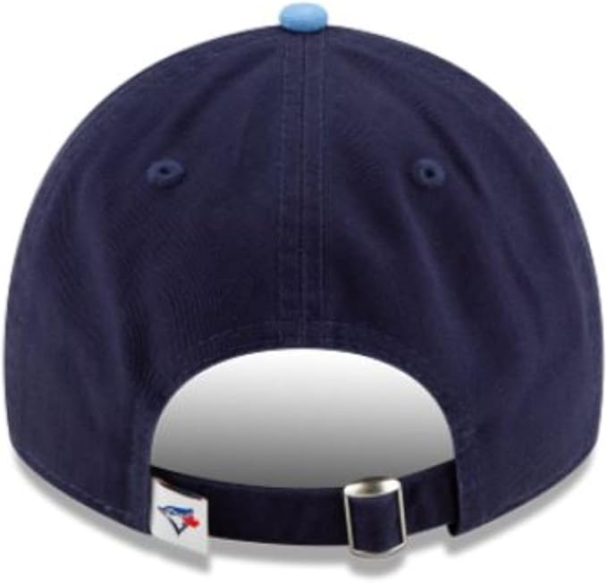 New Era 9TWENTY MLB Toronto Blue Jays 50th Anniversary Side Patch Alternate 4 Two Tone Player Replica Adjustable Hat - Navy/Powder Blue