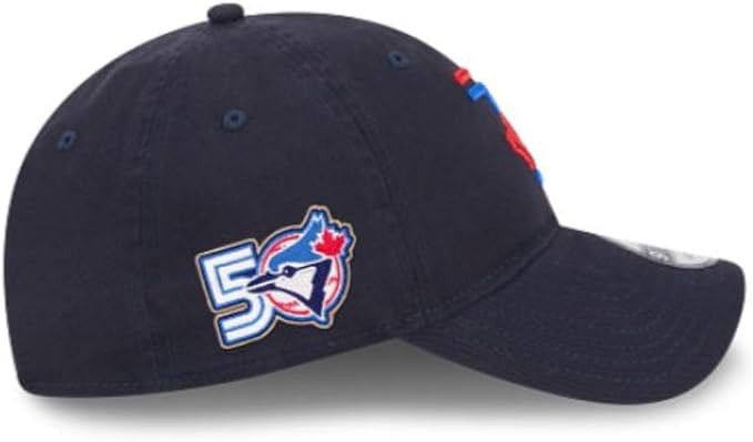 New Era 9TWENTY MLB Toronto Blue Jays 50th Anniversary Side Patch City Connect Adjustable Hat - Navy