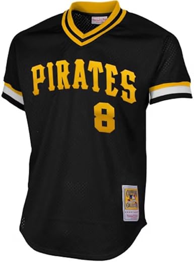 Mitchell & Ness Men's MLB Pittsburgh Pirates Willie Stargell #8 Authentic 1982 Cooperstown Mesh Batting Practice Jersey