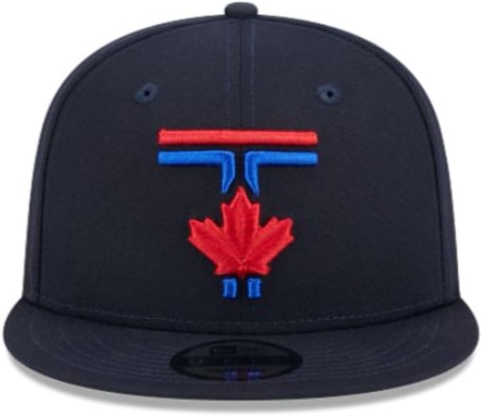 New Era 9FIFTY MLB Toronto Blue Jays 50th Anniversary Side Patch City Connect Adjustable Snapback Hat - Navy