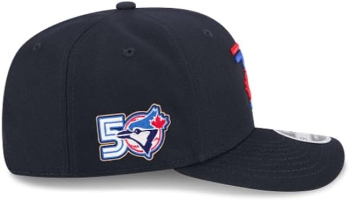 New Era 9SEVENTY MLB Toronto Blue Jays 50th Anniversary Side Patch City Connect Adjustable Stretch-Snap Hat - Navy