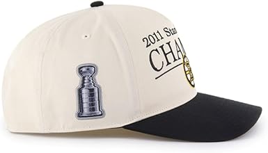 47 NHL Boston Bruins Tabloid Hitch Adjustable Snapback Cap - Black/Beige
