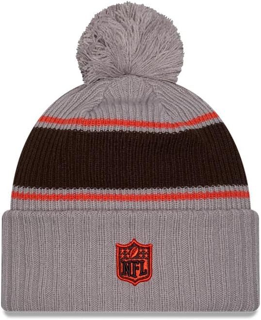 New Era NFL Cleveland Browns Cold Weather Sideline Sport Knit - Grey