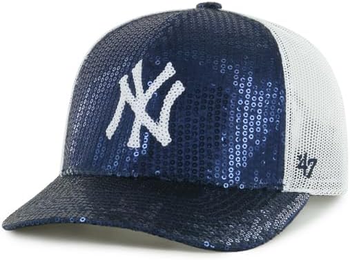 '47 MLB New York Yankees Dazzle Trucker Adjustable Cap - Blue