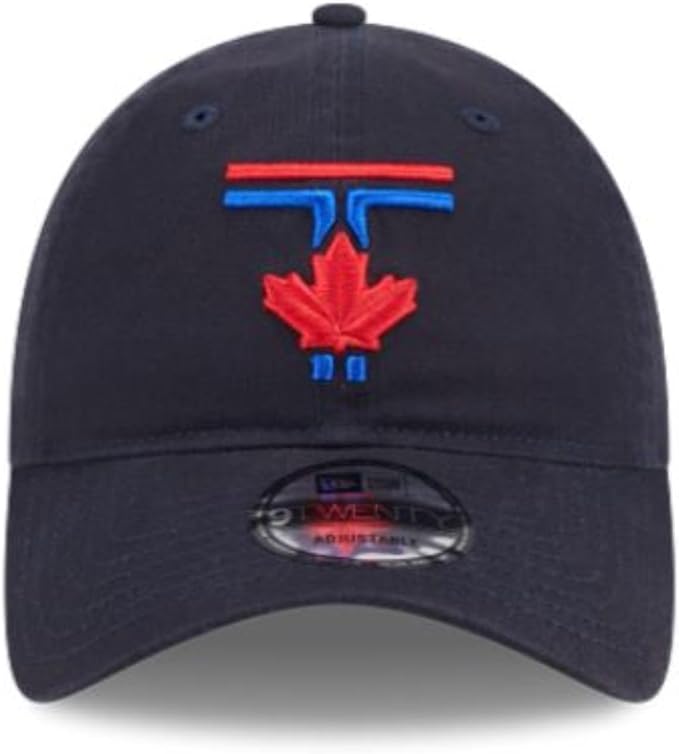 New Era 9TWENTY MLB Toronto Blue Jays 50th Anniversary Side Patch City Connect Adjustable Hat - Navy