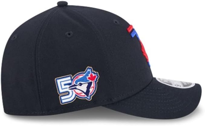 New Era 9FORTY M-Crown MLB Toronto Blue Jays 50th Anniversary Side Patch City Connect Adjustable Snapback Hat - Navy