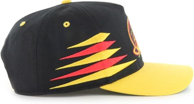 '47 NHL Hitch Vancouver Canucks Diamond Cut Snapback Hat - Black/Yellow