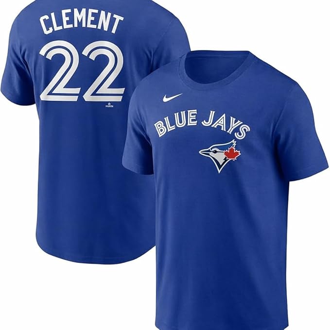 Nike MLB Ernie Clement Toronto Blue Jays Name & Number T-Shirt - Royal Blue
