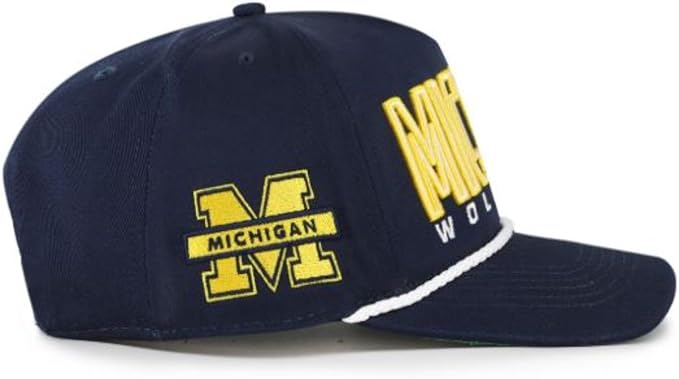 '47 NCAA Michigan Wolverines  Byline Cord Hitch Adjustable Snapback Hat - Dark Navy