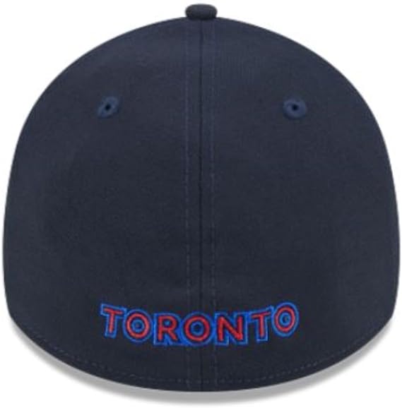 New Era 39THIRTY MLB Toronto Blue Jays 50th Anniversary Side Patch City Connect Stretch Fit Hat - Navy