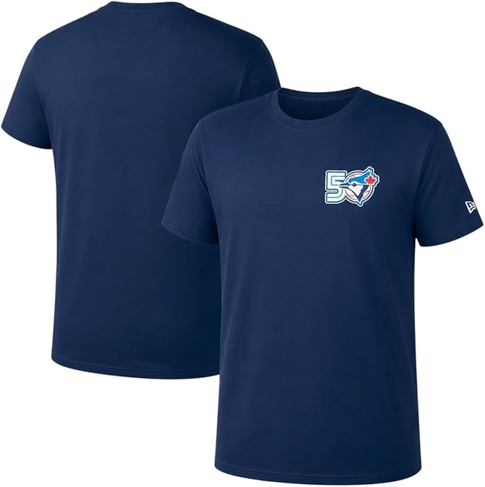 New Era MLB Toronto Blue Jays 50th Season Anniversary Logo T-Shirt - Navy