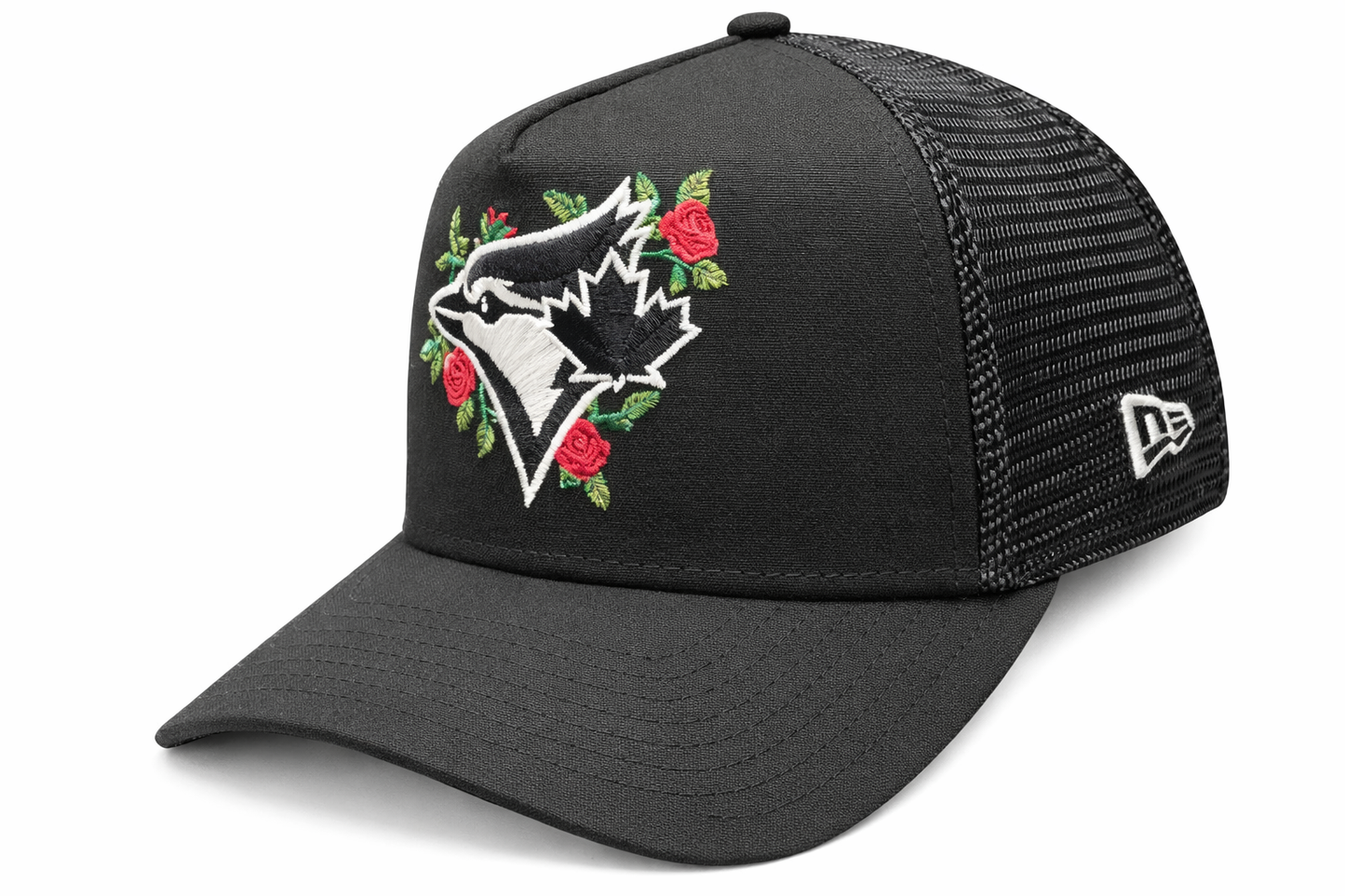 New Era Toronto Blue Jays 9FORTY Floral A-Frame Trucker - Black