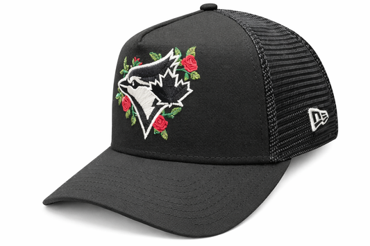 New Era Toronto Blue Jays 9FORTY Floral A-Frame Trucker - Black