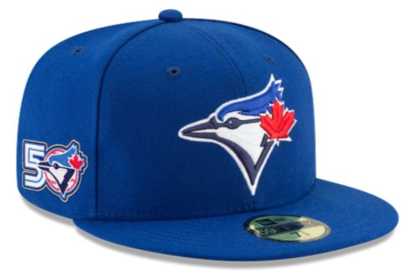 New Era 59FIFTY MLB Toronto Blue Jays 50th Anniversary Side Patch Game Authentic Collection Fitted Hat - Royal Blue