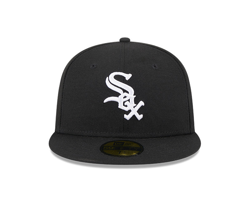 New Era Boston Red Sox 59FIFTY Black White Logo - Fitted Hat