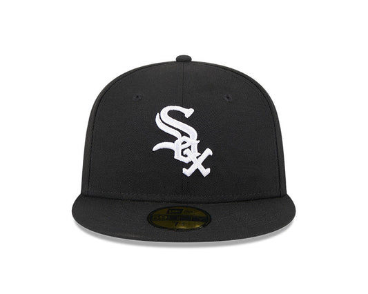 New Era Boston Red Sox 59FIFTY Black White Logo - Fitted Hat