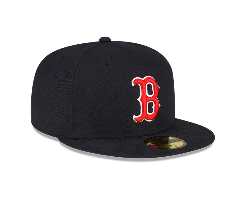 New Era Boston Red Sox 59FIFTY Black Red Logo - Fitted Hat