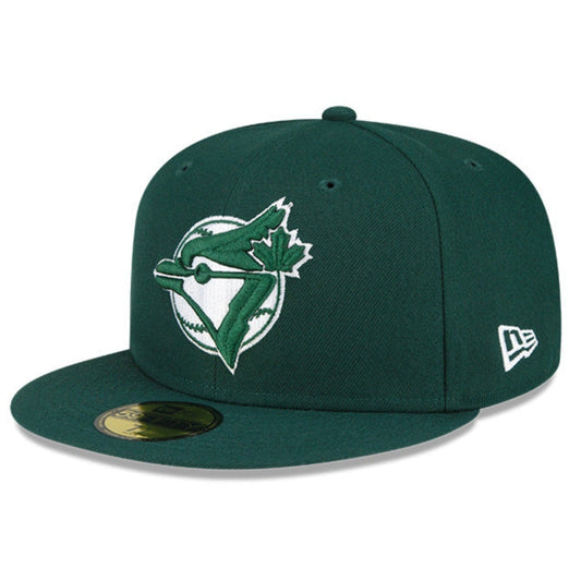 New Era Blue Jays 59FIFTY Green White Logo - Fitted Hat