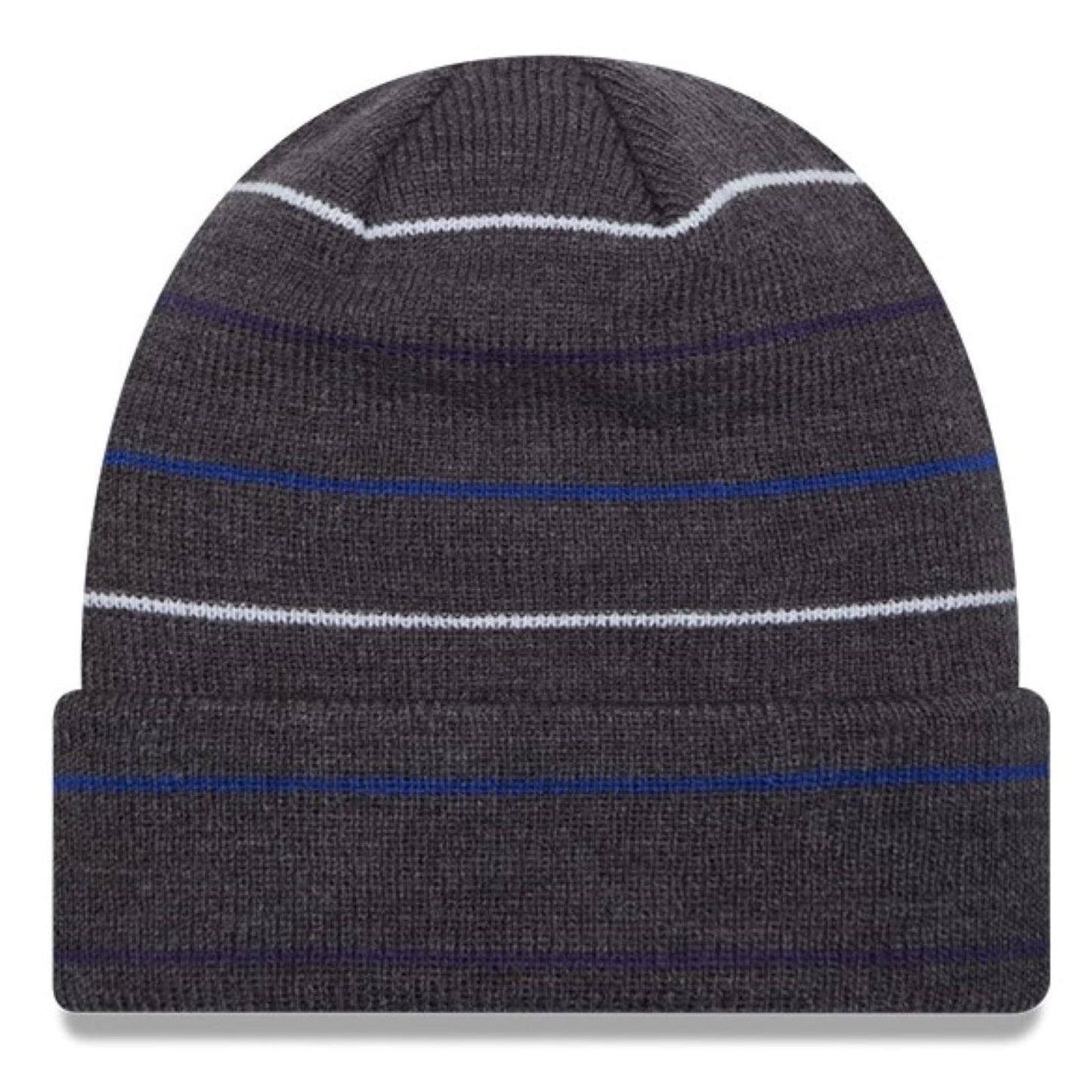 New Era MLB Toronto Blue Jays Charcoal Rowed Striped Cuffed Knit Hat