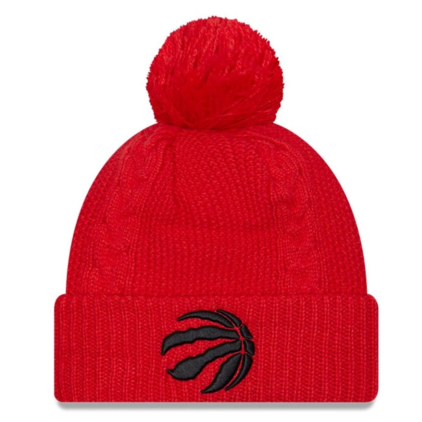 New Era NBA Toronto Raptors Cabled Red Cuffed Knit Hat