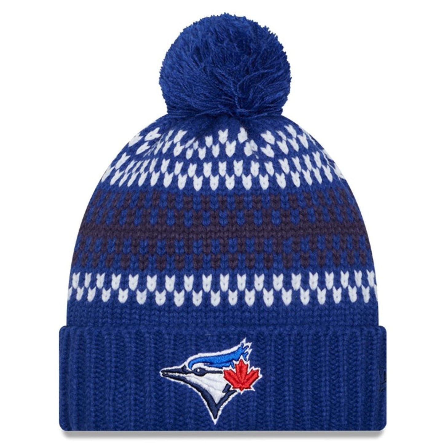 New Era Womens MLB Toronto Blue Jays Cozy Royal Blue Cuffed Knit Hat
