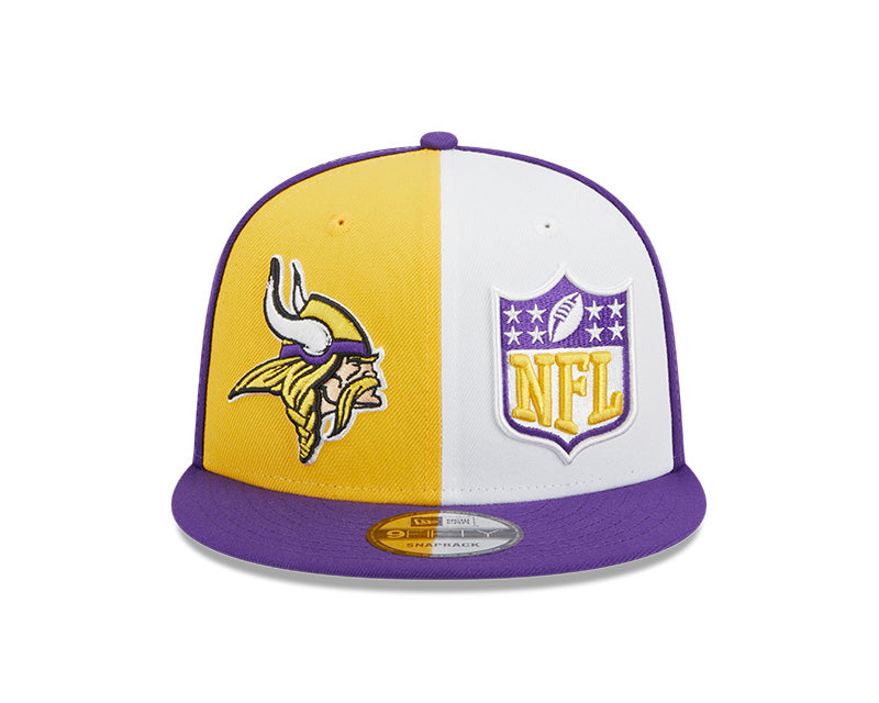 Men's New Era Gold/Purple Minnesota Vikings 2023 Sideline 9FIFTY Snapback Hat