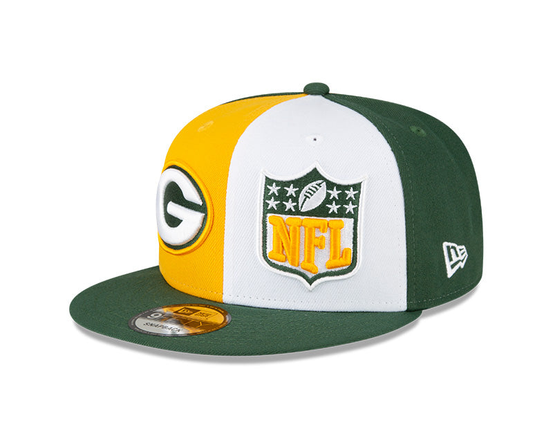 Men's New Era Gold/Green Green Bay Packers 2023 Sideline 9FIFTY Snapback Hat