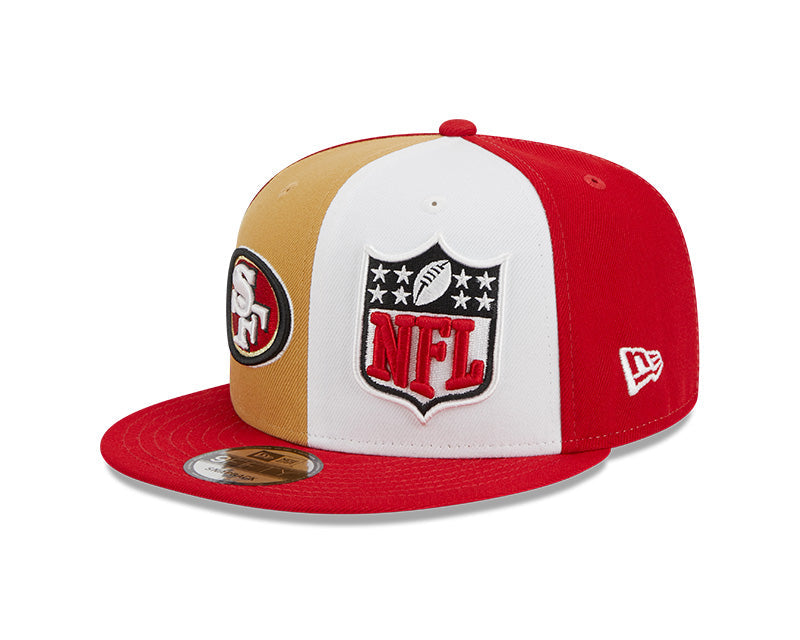 Men's New Era Gold/Scarlet San Francisco 49ers 2023 Sideline 9FIFTY Snapback Hat