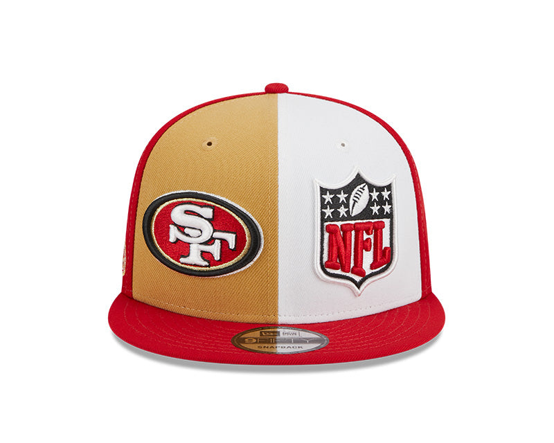 Men's New Era Gold/Scarlet San Francisco 49ers 2023 Sideline 9FIFTY Snapback Hat