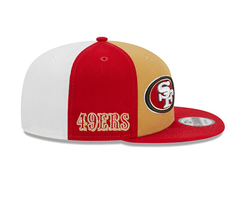 Men's New Era Gold/Scarlet San Francisco 49ers 2023 Sideline 9FIFTY Snapback Hat