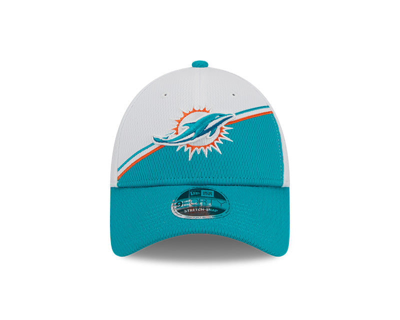 Miami Dolphins New Era 2023 Sideline 9FORTY Adjustable Hat - White/Aqua