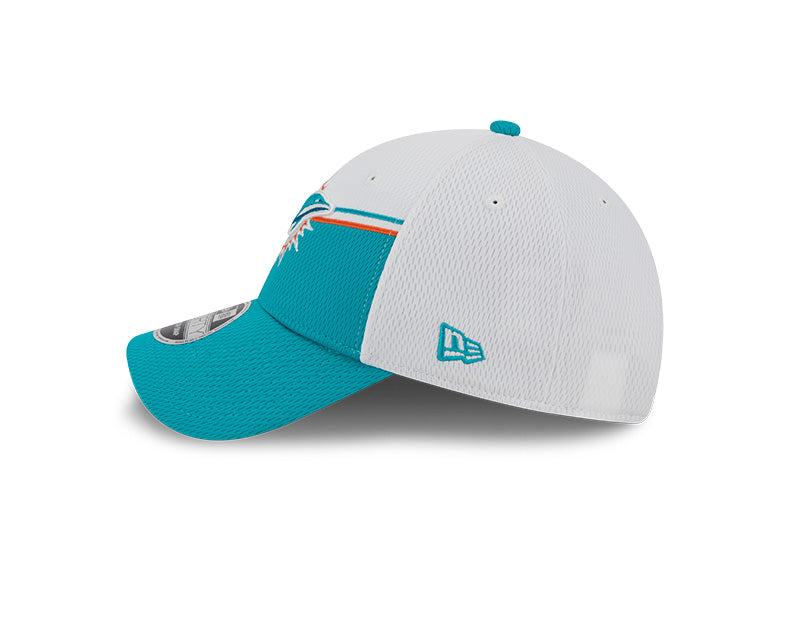 Miami Dolphins New Era 2023 Sideline 9FORTY Adjustable Hat - White/Aqua
