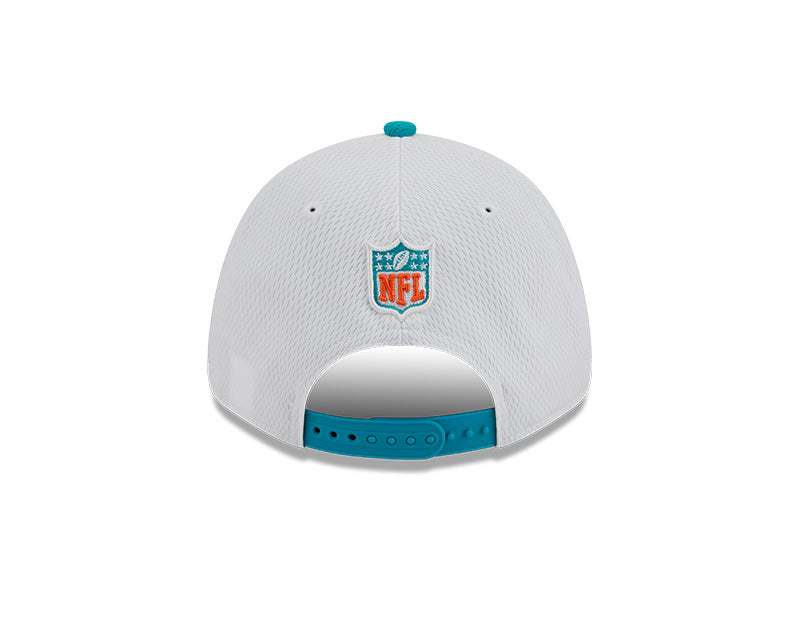 Miami Dolphins New Era 2023 Sideline 9FORTY Adjustable Hat - White/Aqua