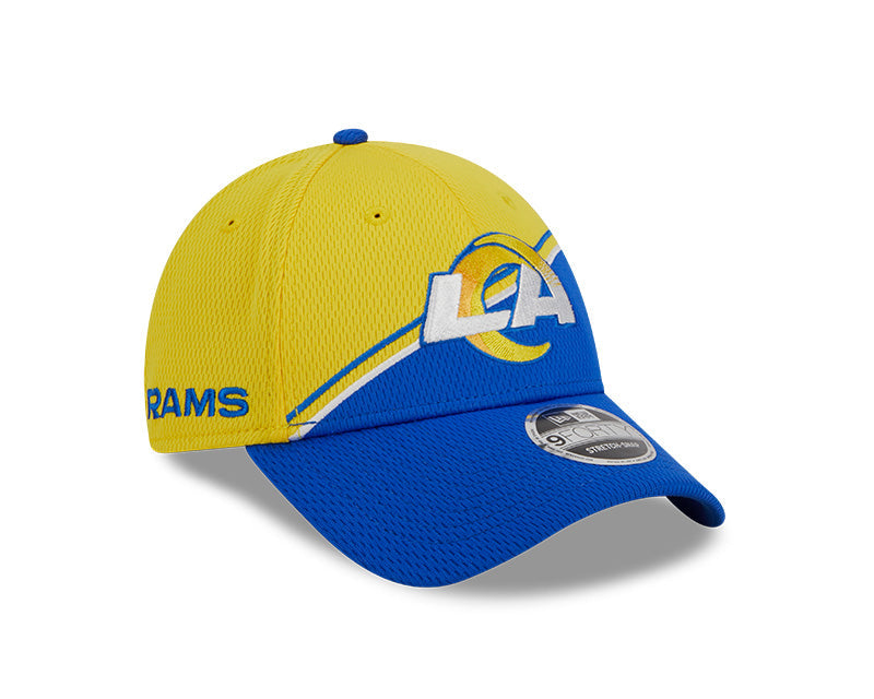 Los Angeles Rams New Era 2023  Sideline 9FORTY Adjustable Hat - Yellow/Blue