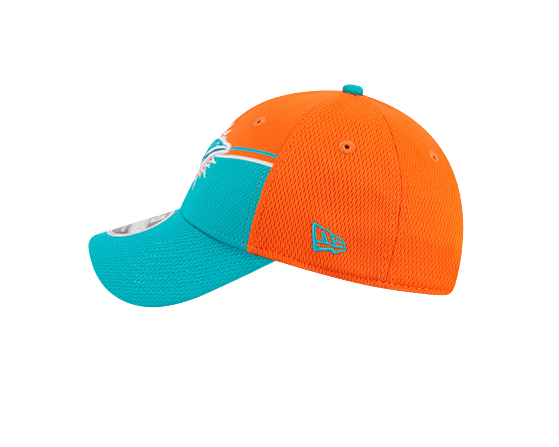 Miami Dolphins New Era 2023 Sideline 9FORTY Adjustable Hat - Orange/Aqua