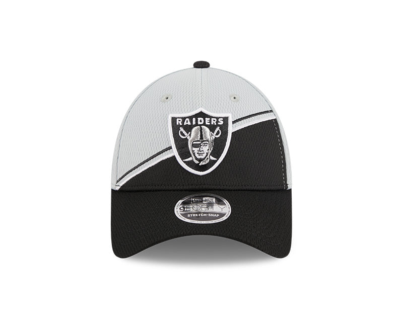 Men's New Era White/Black Las Vegas Raiders 2023 Sideline 9FORTY Adjustable Hat