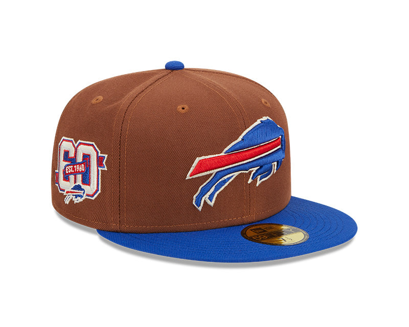 Men's New Era Buffalo Bills 59FIFTY Fitted Brown Harvest 60th Anniversary Hat