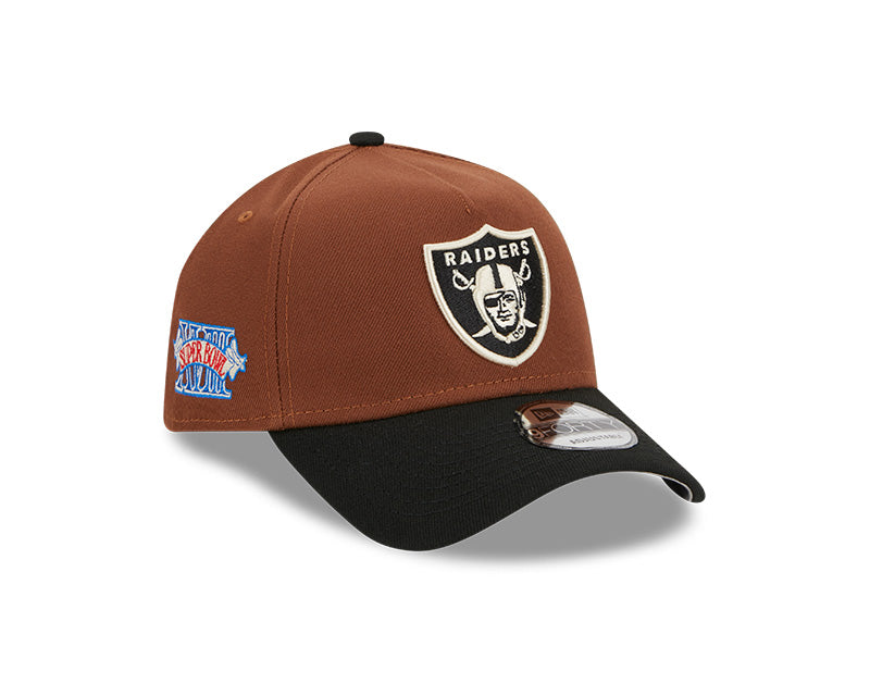 Men's New Era Las Vegas Raiders 9FORTY Super Bowl XVIII Brown Harvest Adjustable Hat