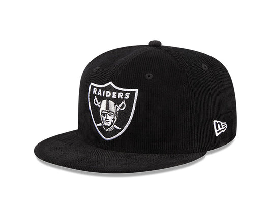 Men's New Era Black Las Vegas Raiders 59FIFTY Throwback Corduroy Hawaii 1990 Pro Bowl Fitted Hat