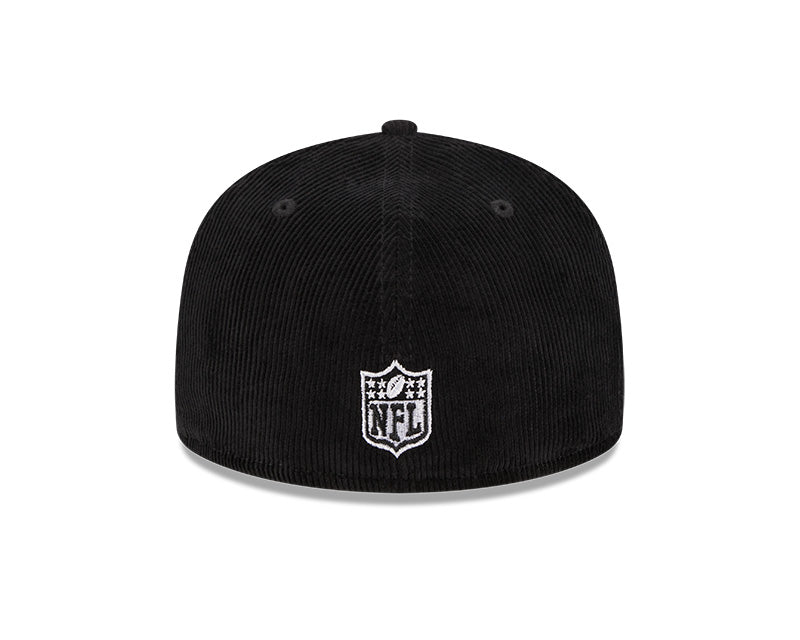 Men's New Era Black Las Vegas Raiders 59FIFTY Throwback Corduroy Hawaii 1990 Pro Bowl Fitted Hat