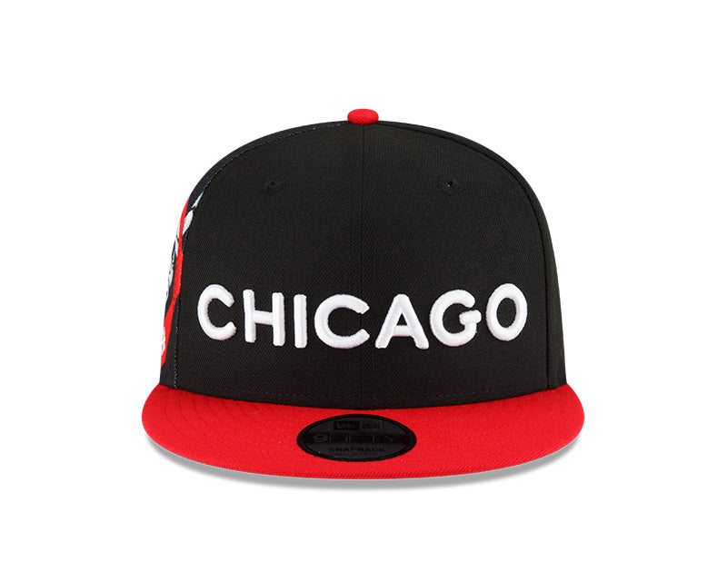 New Era Black/Red Chicago Bulls 2023/24 City Edition 9FIFTY Snapback Adjustable Hat