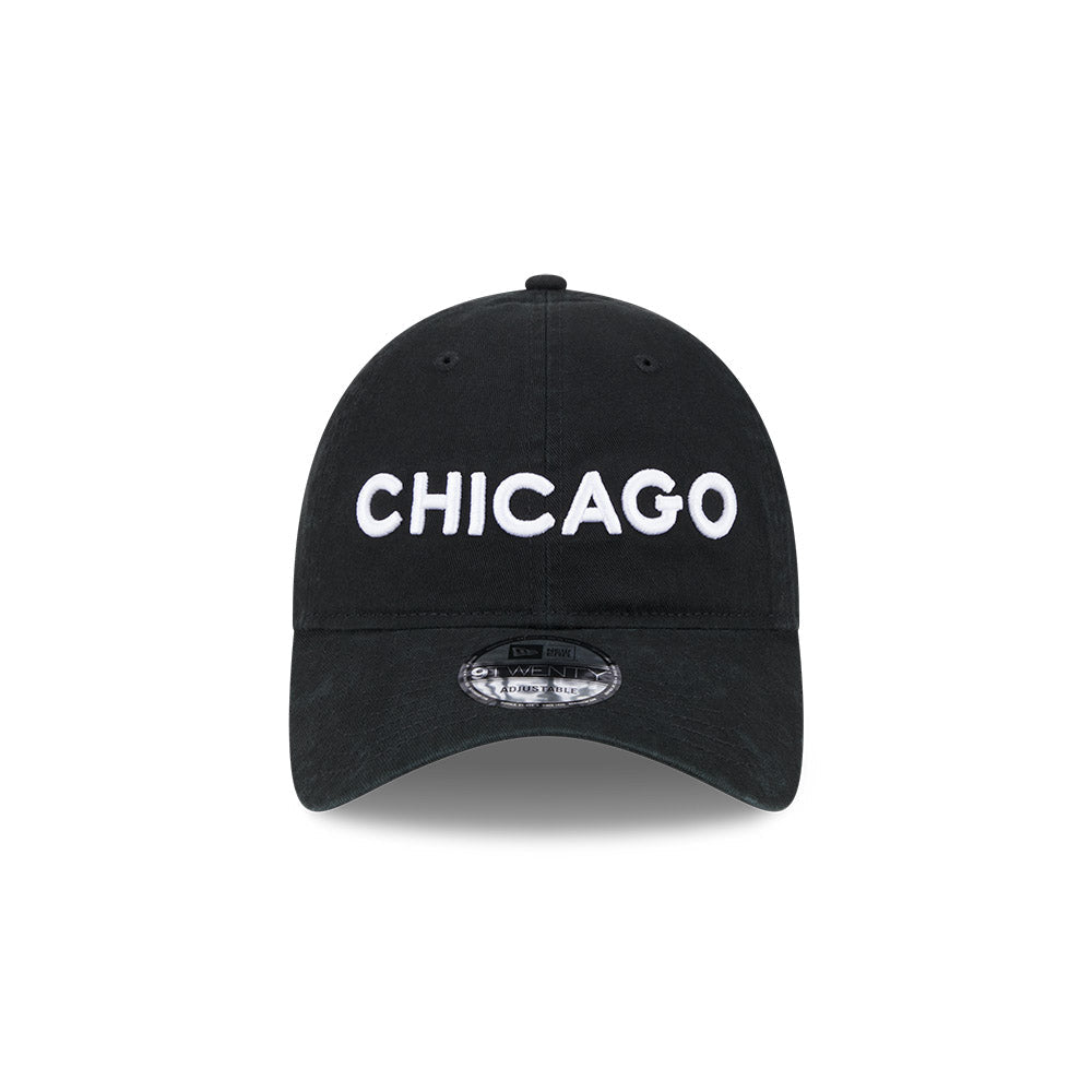 Men's New Era Black Chicago Bulls 2023/24 City Edition 9TWENTY Adjustable Hat