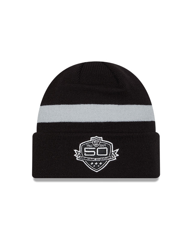 New Era NFL Las Vegas Raiders Retro 50th Anniversary Cuffed Knit Beanie Hat