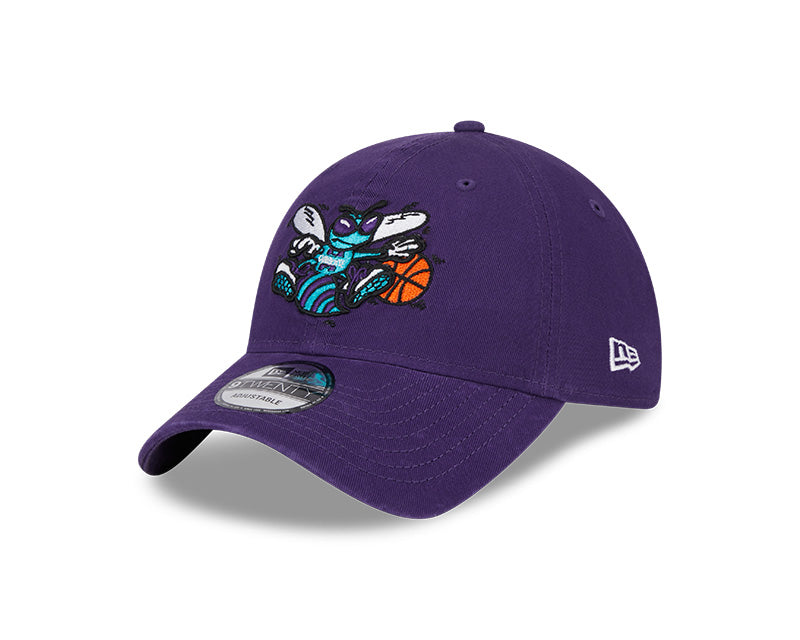 New Era Charlotte Hornets Purple Hardwood Classics 9TWENTY Adjustable Hat