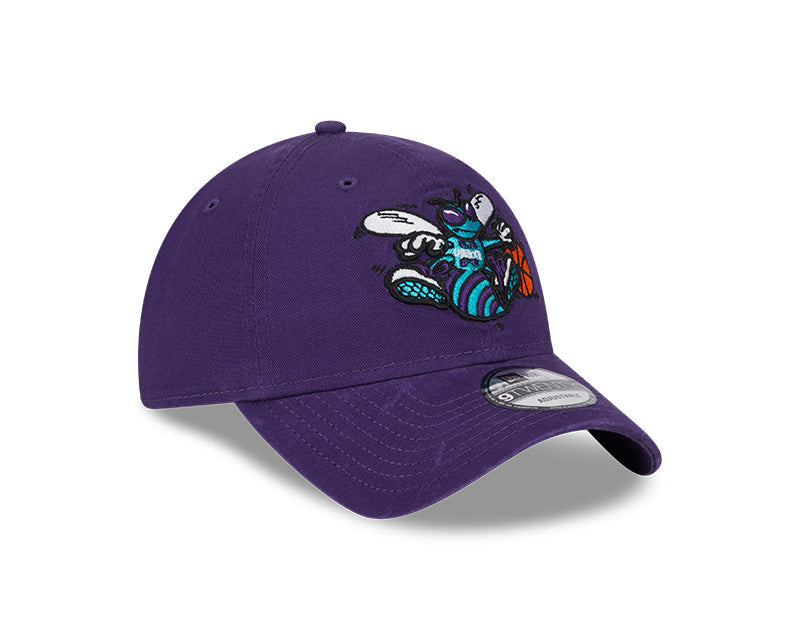 New Era Charlotte Hornets Purple Hardwood Classics 9TWENTY Adjustable Hat