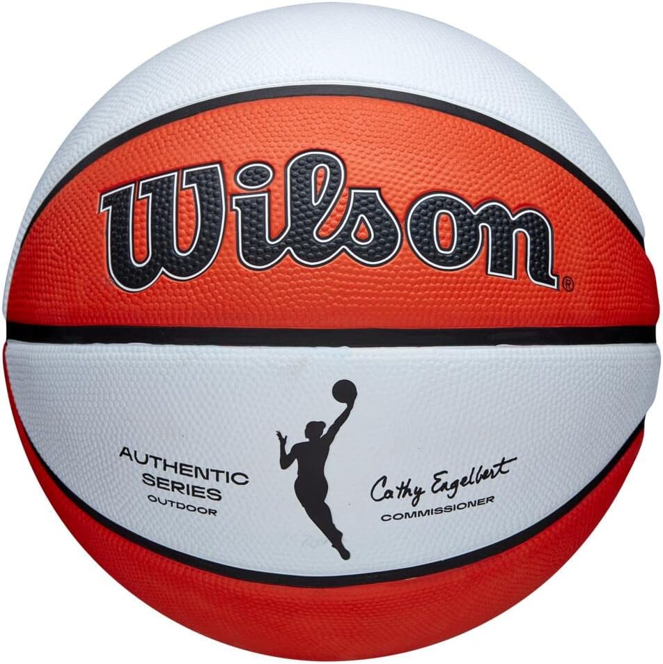 WILSON WNBA Outdoor Basketball - Size 6-28.5" Orange/White