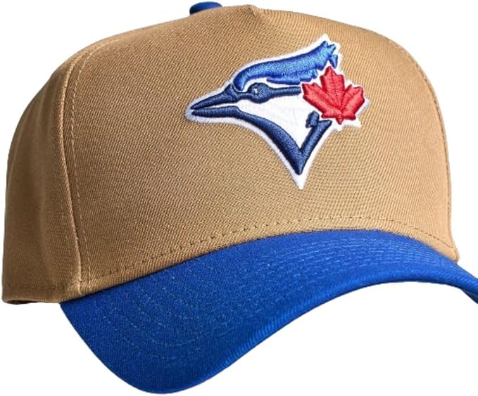 New Era Men's MLB Toronto Blue Jays Chase 9FORTY A-Frame Adjustable Snapback Hat - Khaki/Royal