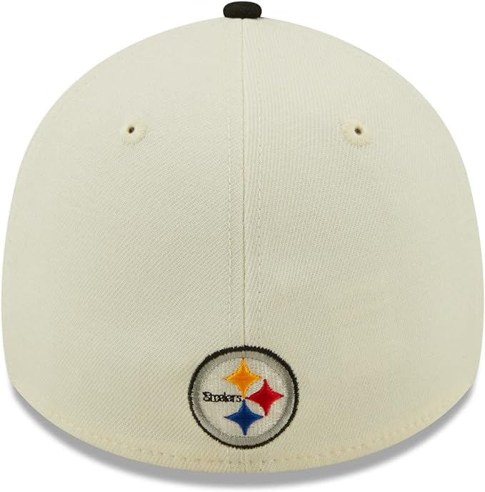 New Era 39Thirty Pittsburgh Steelers NFL 2022 Sideline Chrome White Stretch Cap