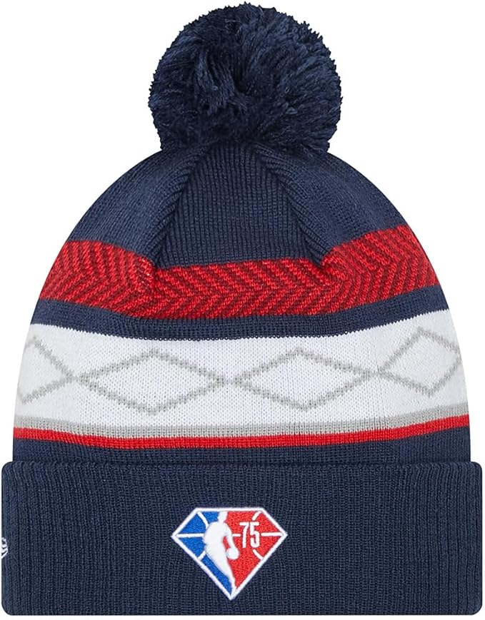 New Era Youth Brooklyn Nets 2021/2022 City Edition Cuff Knit Beanie - Blue